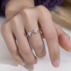 Bague de mariage pour femme Messi Jewelry MSR-2137 en or 18 carats avec diamant de laboratoire de forme ronde - Product Image 5