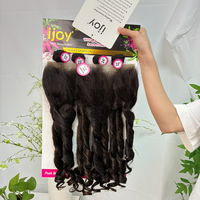 Lots de Perruques Synthétiques Premium à Haute Teneur en Fibres, Mélange Mixte, 4 Lots, Frontale en Dentelle 13x4, Couleur Naturelle, Cheveux Posh Bounce Blend