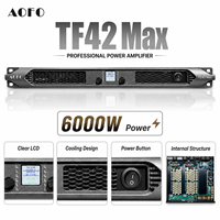 Amplificateur de puissance numérique professionnel 2 canaux 4200W 6000W pour DJ, 8 ohms, haute puissance, audio haute résolution en métal pour caissons de basses et enceintes