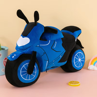Peluches simulées brodées PP coton couette moto oreiller doux enfants poupées cadeaux jouets en peluche
