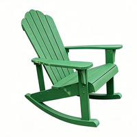 Chaise à bascule Adirondack en plastique imitation bois pour jardin et terrasse