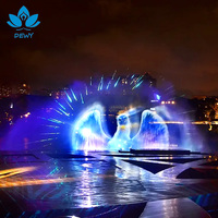 Fuente de Agua Decorativa para Exteriores, Moderna y de Lujo, Precio de Fábrica DEWY, Acero Inoxidable 304, Proyección Láser