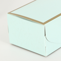 Benutzer definierte eingebettete Logo Flat 6 X6X3 Aus stecher Kuchen boxen mit Pp Pet um elegante Eis klappbare Schicht Pudding Jakobs muschel Bar