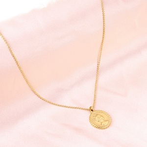 Collier tendance étanche avec support de bague, en or 14 carats, pour femme - Product Image 3