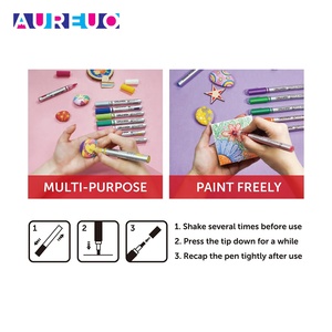 Set <span class=keywords><strong>di</strong></span> 12 Pennarelli Acrilici Phoenix con Punta Extra Fine da 0,7mm, a Base d'Acqua, Sicuri per Disegno Artistico - Product Image 3