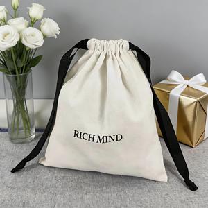 Custom Cotton Drawstring Pouch <b>Bag</b> Organic Cotton Gift Shoe <b>Packaging</b> <b>Bag</b> Eco-Friendly Storage Gift <b>Bag</b> for Clothes Handbag - Product Image 5