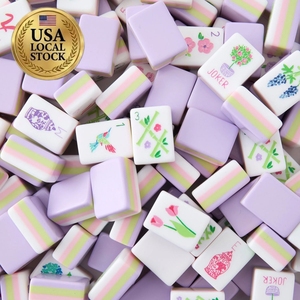 En Stock, Venta al por Mayor, Juego de Mahjong Americano de Lujo de 160 Piezas, Acrílico Grabado de 4 Capas - Product Image 5