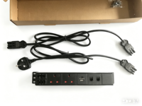 Module d'alimentation sous bureau UK avec 2 prises UK, double USB Type-C PD à charge rapide, ports de données RJ45 – Multiprise modulaire pour bureau