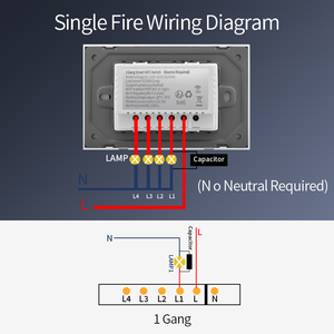 Cao cấp Wi-Fi thông minh chuyển đổi ánh sáng cho chúng tôi nhà không có dây trung tính yêu cầu cài đặt đơn giản và điều khiển nhà thông minh - Product Image 4