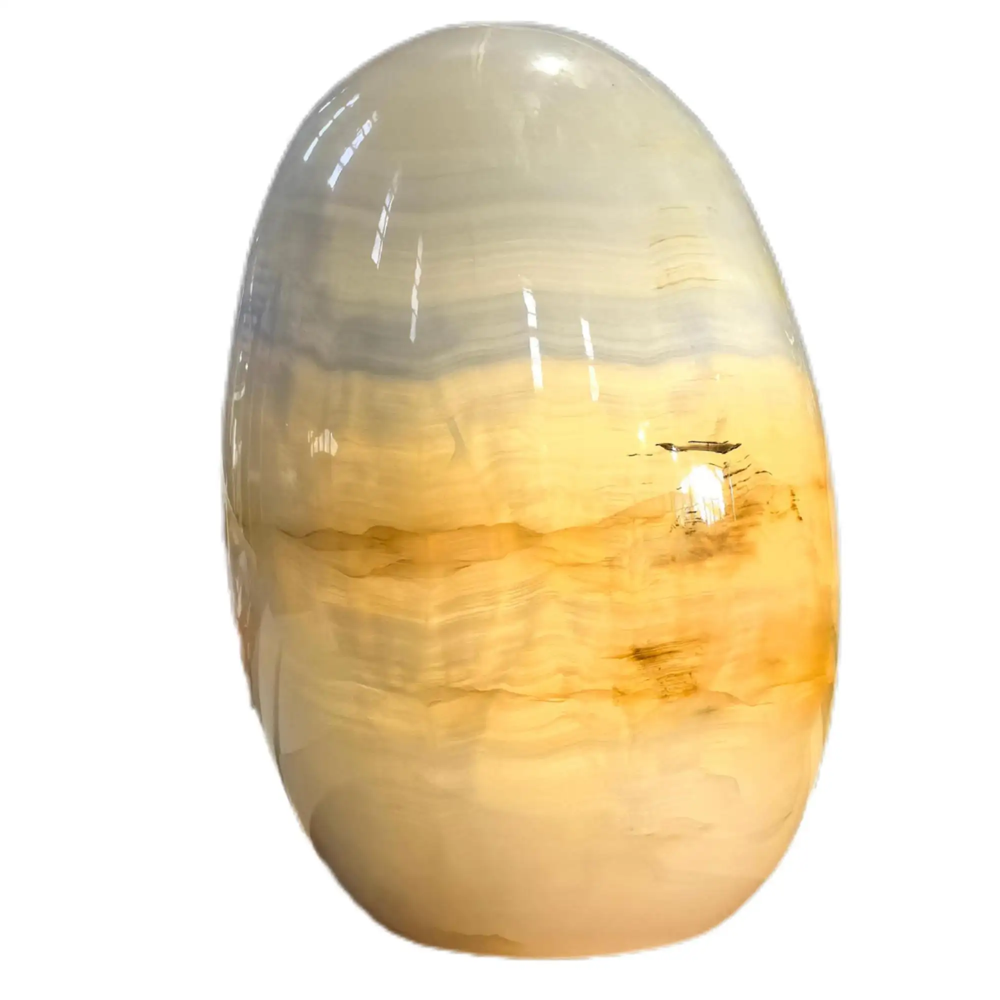 石の供給装飾的な白いオニキス大理石オニキス装飾的な卵を絞り込む