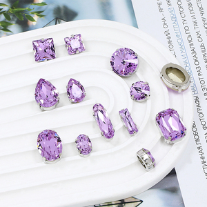 Dongzhou Kristalle Hochwertige violette K9 Kristall Strass Metall Einstellungen für Schmuck DIY Zubehör Großhandel Bulk Perlen - Product Image 1