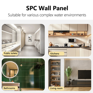 Idées de décoration murale, revêtement mural en microciment SPC, panneaux muraux intérieurs, panneaux muraux en tissu - Product Image 5