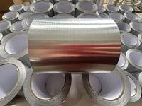 Ruban adhésif en aluminium sans doublure, simple face, imperméable, avec adhésif résistant à la chaleur pour applications de réfrigération et de stockage à froid