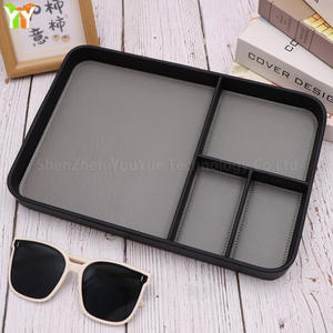 YY Premium Vegan Leather Jewelry Tray <strong>Organised</strong> Nightstand Caddy for <strong>Men</strong> - EDC Catchall for Keys, Watch, Wallet, Jewellery - Product Image 5