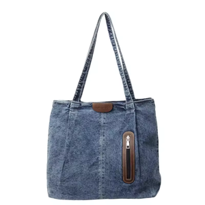 Bolso unisex estilo vaquero, bolsillo para jeans, bolso de hombro retro de lona, bolso de mujer - Product Image 4