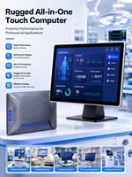 Nuevo PC con Pantalla Táctil Médica de 10.1/13.3 Pulgadas para Montaje en Pared, Windows/Linux, DVI, USB, Serial, Kiosco de Autoservicio, Consulta de Información Hospitalaria