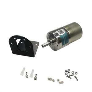 Moteur à engrenages micro DC 12V 5 tr/min Bringsmart, boîtier de 37 mm de diamètre avec support de montage au pied et arbre de sortie centralisé - Product Image 2
