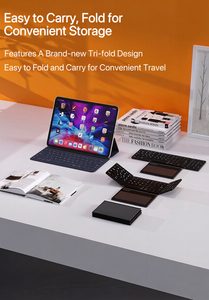 Clavier pliable ultra fin IFacemall avec pavé tactile, <span class=keywords><strong>mini</strong></span> clavier sans fil pour <span class=keywords><strong>iPad</strong></span>, iPhone, Android, Windows, ordinateur portable - Product Image 5