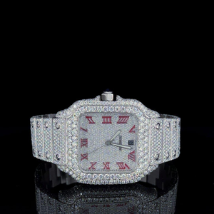 Best Quality Moissanite Diamond Quartz <b>Watch</b> <b>Men</b> Business Style <b>Waterproof</b> Wrist <b>Watch</b> Available In Bulk Quantity - Product Image 1