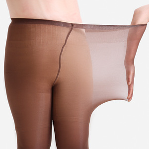 BT01006 Collant Plus Size Marrone Color Carne 40D Durevoli Antiscivolo Trasparenti a Vita a T per Adulti, Capacità 200 Libbre - Product Image 5