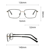 Nuevo Diseño de Montura de Lentes de Aleación Anti-Luz Azul Estilo Computadora, Lentes Metálicas Estilo Ejecutivo