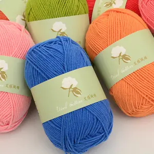Spring hot sale cotton acrylic blend yarn friendly and soft texture for handcraft