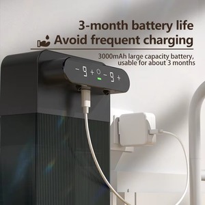 Distributeur de savon moussant automatique sans contact à double tête rechargeable par USB 400ml+400ml, écologique, sur pied, pour usage hôtelier - Product Image 6