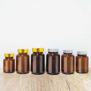 Botellas de Vidrio Ámbar de 100ml, 150ml, 200ml, 250ml con Tapón de Goma, Envases Vacíos para Pastillas, Tabletas, Cápsulas y Gotas para Ojos - Product Image 2