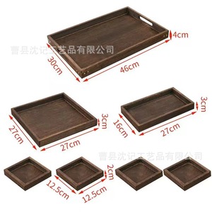 Wooden Engagement <b>Cake</b> Plate With Handle For Wedding Dessert Display Shandong Craft <b>Gift</b> Tray - Product Image 4