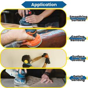 Sander pneumatique professionnel sans engrenage, 4 pouces, pour le bois - Product Image 2