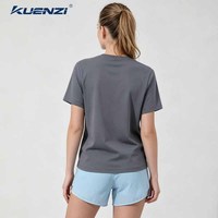 Camiseta de Mujer Kuenzi 20S de Algodón Mercerizado con Nitrógeno Líquido, Personalizada con Logotipo, Cuello Redondo, Manga Corta, 100% Algodón, 180GSM