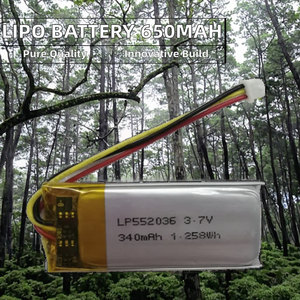 Baterai Li-polimer <span class=keywords><strong>3</strong></span>.7V 340mAh LP552036 (1.258Wh, 10g) <span class=keywords><strong>3</strong></span>-Kabel Pra-kabel untuk Perangkat Ultra-kecil Berdaya Rendah & Komponen Mikro - Product Image 3