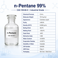 Agent de gonflage N-Pentane de qualité CAS 109-66-0 Pureté 99% Remplacement du HCFC-141b pour la production de panneaux isolants en mousse rigide PU