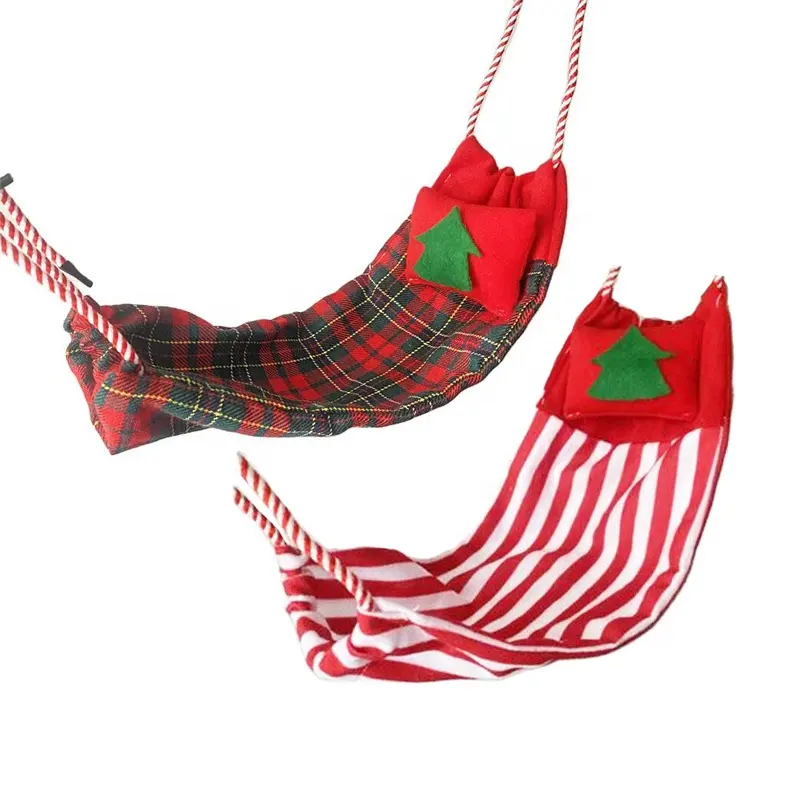 2 Farben Kawaii Weihnachts elfen puppe Hängematte Grün Rot Weihnachts stil Puppen zubehör für Elfen puppe