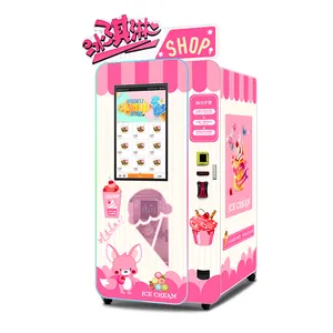 Coin Operated Ice Cream Vending Machine And Soft Serve Ice Cream Vending Machine