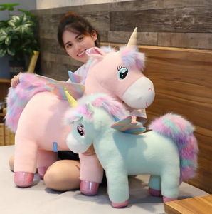 Tuyệt Vời Glow Cầu Vồng Cánh Kỳ Lân Đồ Chơi Sang Trọng Khổng Lồ Unicorn Đồ Chơi Thú Nhồi Bông Búp Bê Fluffy Tóc Fly <span class=keywords><strong>Horse</strong></span> Đồ Chơi Cho Trẻ Em - Product Image 4