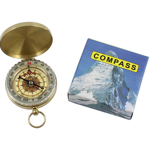 Boussole <span class=keywords><strong>en</strong></span> laiton antique nautique gravable à la main boussole de navigation à vis de poche pour enfants camping randonnée - Product Image 3