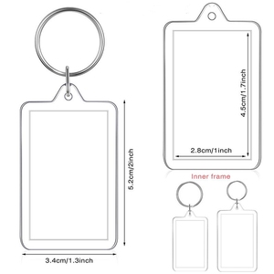 Cá nhân DIY <span class=keywords><strong>mini</strong></span> khung ảnh keychain sáng tạo biểu tượng tùy chỉnh vòng chìa khóa quà lưu niệm cho bạn trai bạn gái - Product Image 2