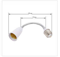 Adaptateur de douille de lampe flexible E27 vers E27 pour ampoule LED, rallonge de type extension
