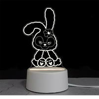 Lampe de table personnalisée Anime Vision Illusion Décor 3d 7 16 couleurs changeantes USB Charge tactile Veilleuse acrylique