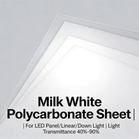 Plaque de diffusion en polycarbonate haute résistance Dongde 15 mm pour éclairage LED, panneau diffuseur de lumière douce et uniforme 1220x2440 mm, découpe possible