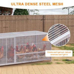 Cage à poulets en acier galvanisé, imperméable, ventilée, motif solide, fermeture à bouton, écologique, <span class=keywords><strong>pour</strong></span> voyage, enclos à volailles, <span class=keywords><strong>volière</strong></span> - Product Image 2