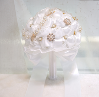 Bouquet de Mariage Artificiel en Soie Vcare pour la Mariée et les Demoiselles d'Honneur, Forme Boule Faite à la Main, Longue Durée, Prix de Gros, Boîte Incluse