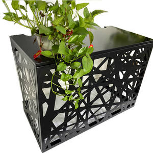 Cubierta de <span class=keywords><strong>aire</strong></span> <span class=keywords><strong>acondicionado</strong></span> de <span class=keywords><strong>aluminio</strong></span>, decoración <span class=keywords><strong>Exterior</strong></span>, caja de protección CA, venta directa de fábrica - Product Image 2