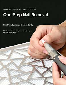 Aspirateur à ongles haute puissance avec moteur sans balais et décorations en diamant, pour perceuse à ongles, aspiration de poussière de manucure à domicile - Product Image 4