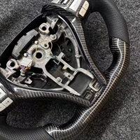 Volante Deportivo de Fibra de Carbono ZHOUCHI Modificado para SYLPHY Bluebird Tiida, Cuero Perforado Premium para Interior de Auto