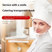 Masque transparent pour la restauration, masque de chef, hygiène alimentaire, cuisine spéciale, restaurant, cantine, anti-salive, anti-poussière et anti-buée