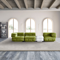 Ensemble de canapés modulaires en tissu de velours rembourré de style moderne et confortable Meubles de salon en duvet