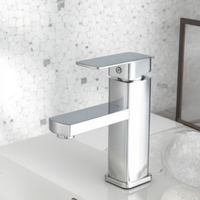 Moderne Antique Carré Lavabo Lavabo Robinet D'eau Robinets Mélangeur En Gros Hôtel Salle De Bains En Zinc En Acier Inoxydable Vanne En Céramique