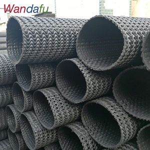 Tuyau de drainage rigide en plastique HDPE perforé avec surface alvéolée pour le drainage des talus de chaussées et des fondations, projets routiers et ferroviaires - Product Image 1